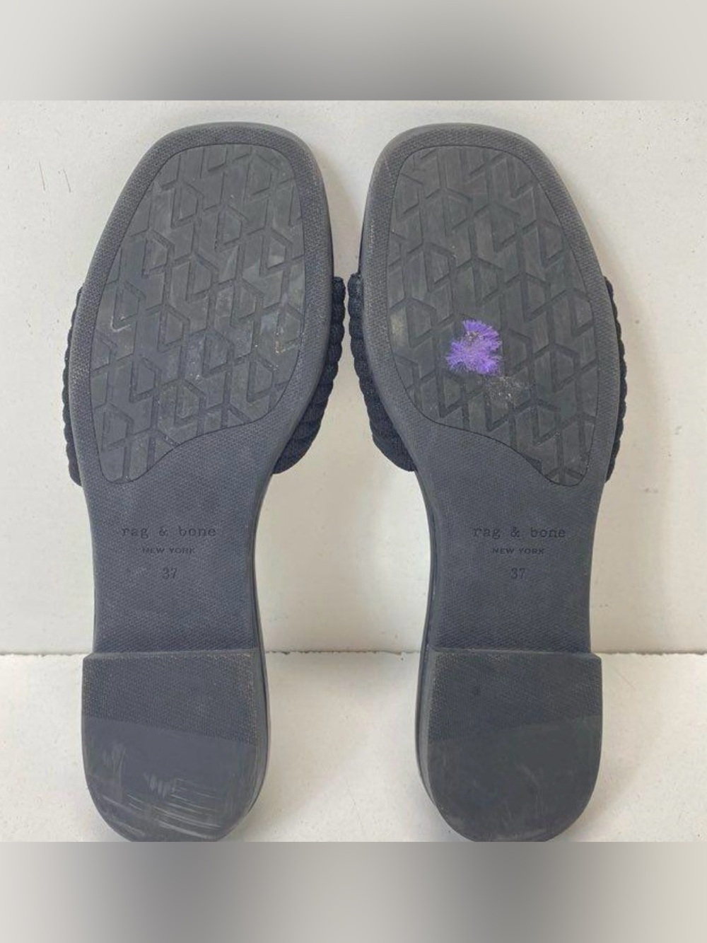 Rag & Bone Ellis Black Quilted Slide Sandals - Picture 6 of 7